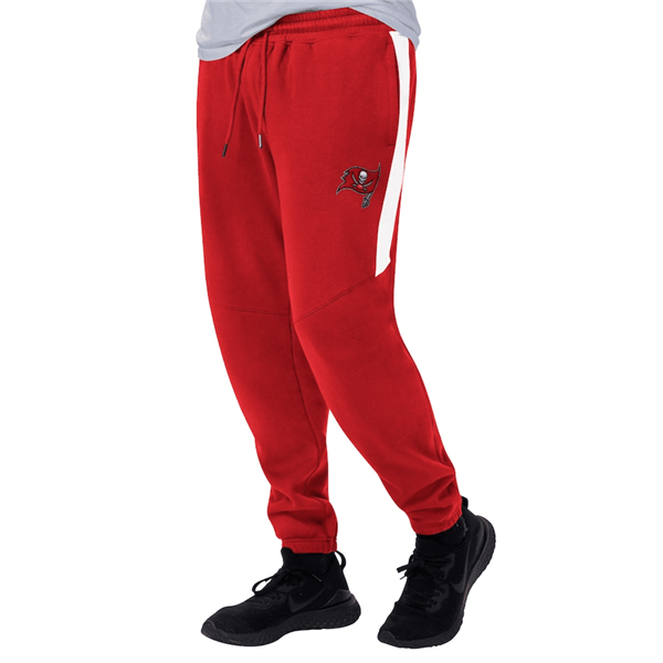 Men's Tampa Bay Buccaneers Starter Red/White Goal Post Fleece Pants Men's Tampa Bay Buccaneers Starter Red/White Goal Post Fleece Pants